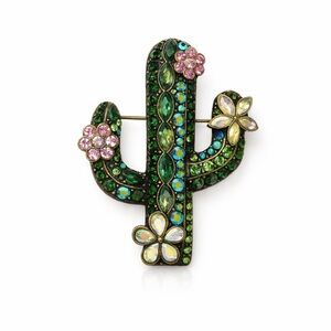 ⚜️🌵 Western Chic Green Cactus Brooch 🏜️